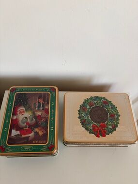 Vintage Oreo Cookie Christmas Tins: 1990 & 1992